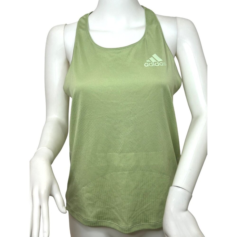 Adidas ADIZERO Women’s Running Tank Top M Green Sustainable HK6559 Yoga Workout